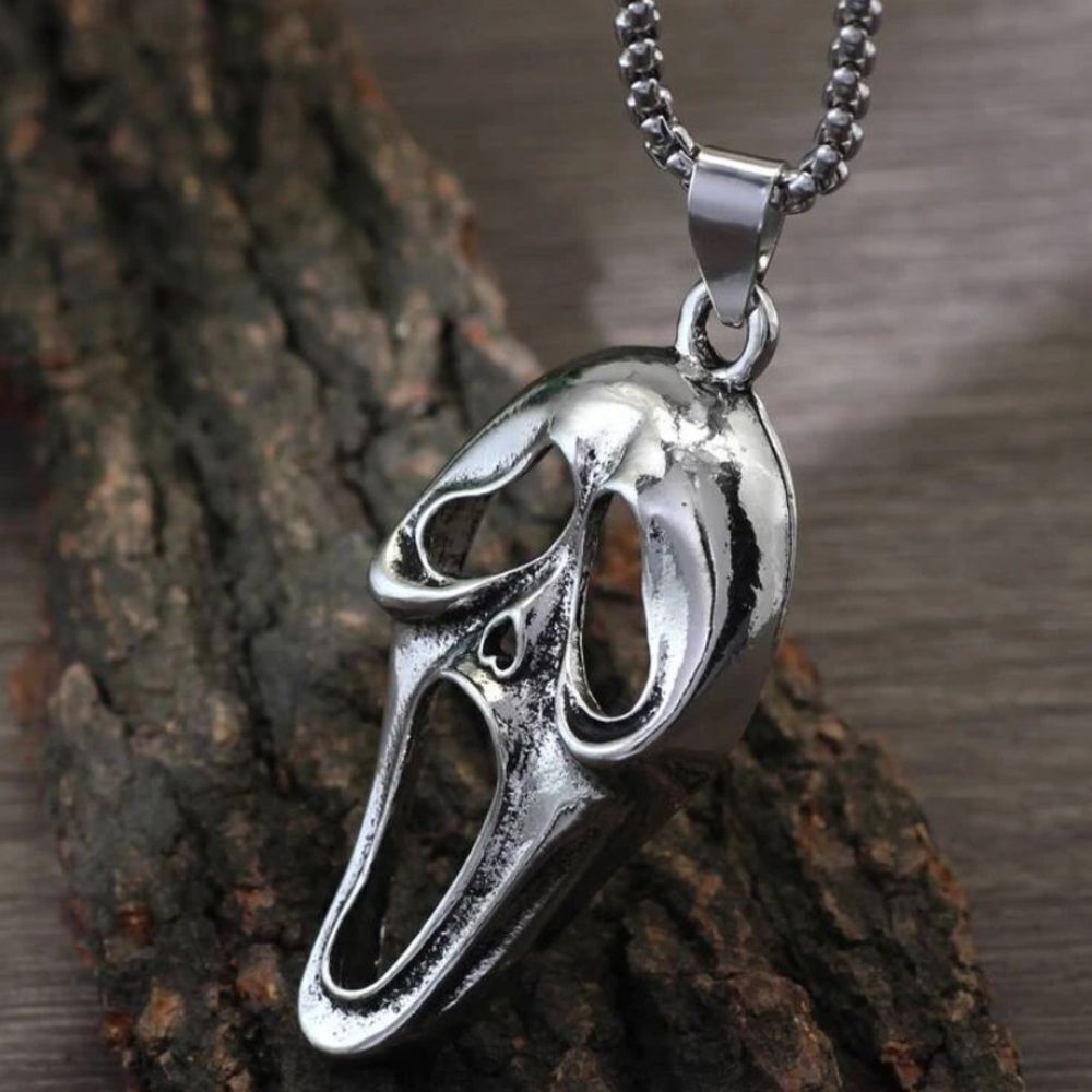 3for$20 1pc Funky Zinc Alloy Skull Charm Necklace For Men For Daily Decoration